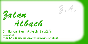 zalan albach business card